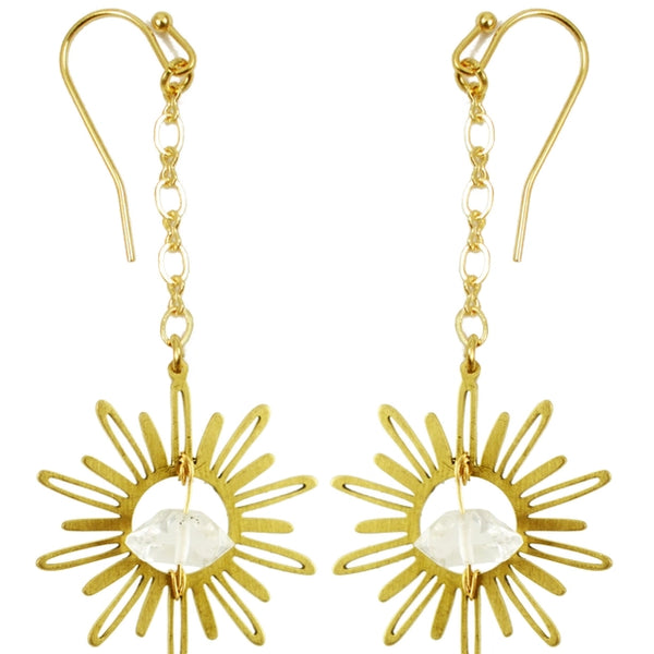 Solar Radiance Earrings – Crystal Dangles