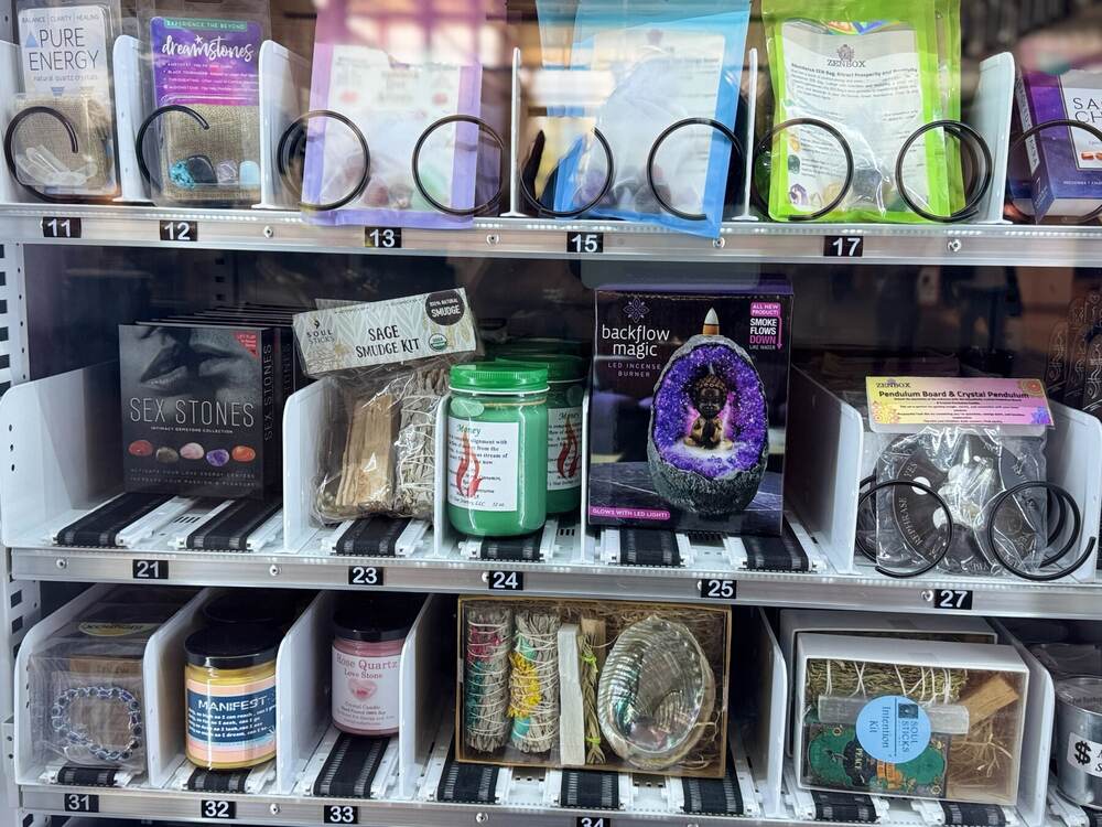 ZenBox crystals, sage kits, candles, and incense products