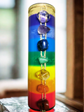 Reiki-Charged Chakra Candle with Gemstones